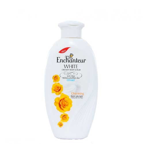 Sữa Tắm trắng & Dưỡng ẩm có hạt Enchanteur White Charming 180g