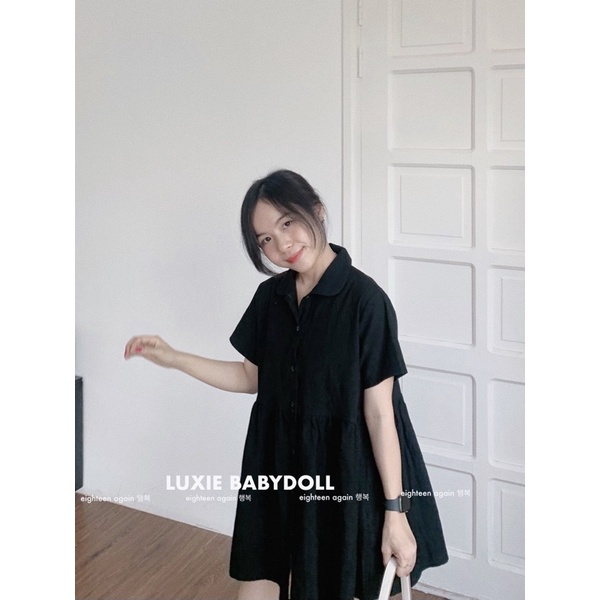 Đầm babydoll đen ngắn 18made ✿ 𝐁𝐲 𝐄𝐢𝐠𝐡𝐭𝐞𝐞𝐧 𝐀𝐠𝐚𝐢𝐧
