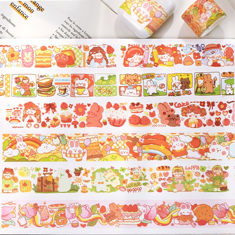 Washi tape hoạ tiết hoạt hình cute đáng yêu