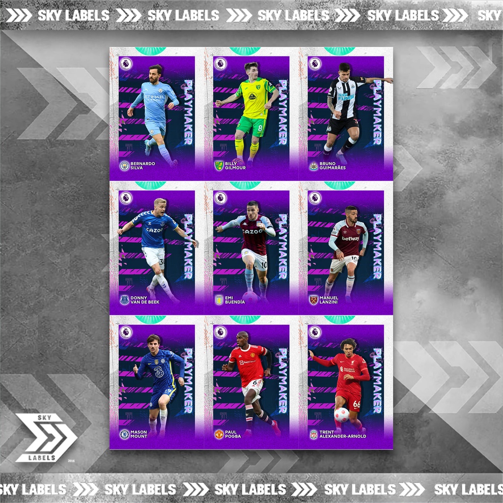 thẻ SKY Playmaker - Pogba, Mason Mount, Guimaraes, Buendia, Lanzini, Gilmour, Bernardo Silva, Van de Beek, TAA Arnold