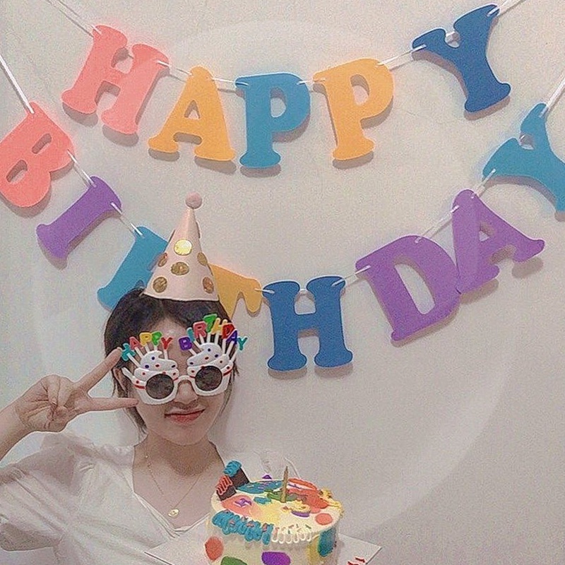 Băng Rôn Chữ Happy Birthday Trang Trí Tiệc Sinh Nhật