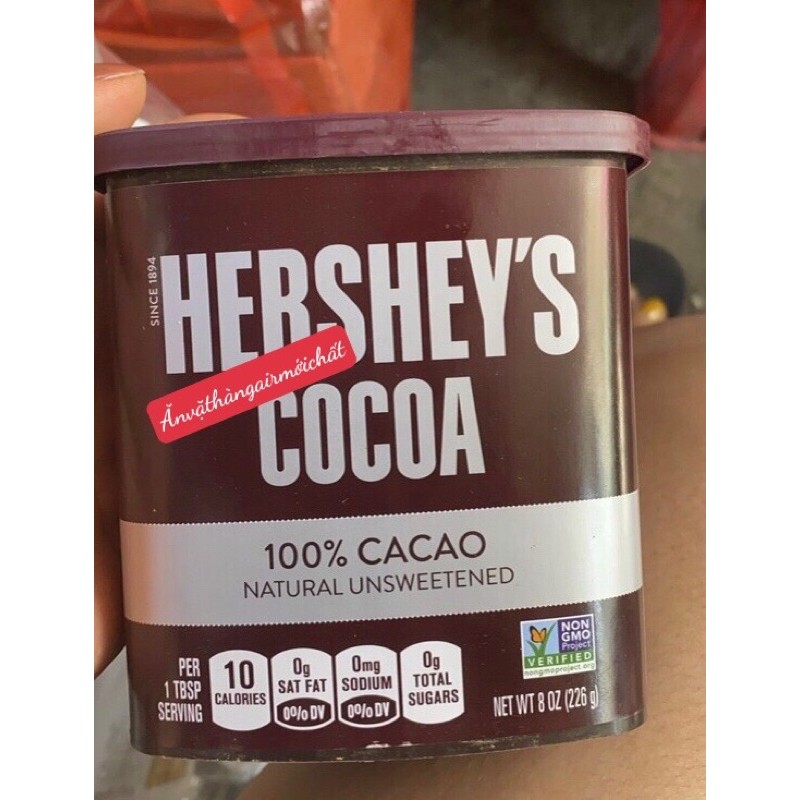 Ca Cao Đắng Hershey's Nguyên Chất Hộp 226g
