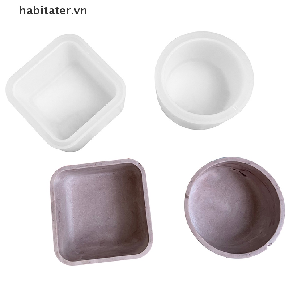 Khuôn Silicone Đổ Xi Măng Làm Chậu Cây Hình Tròn Tiện Dụng