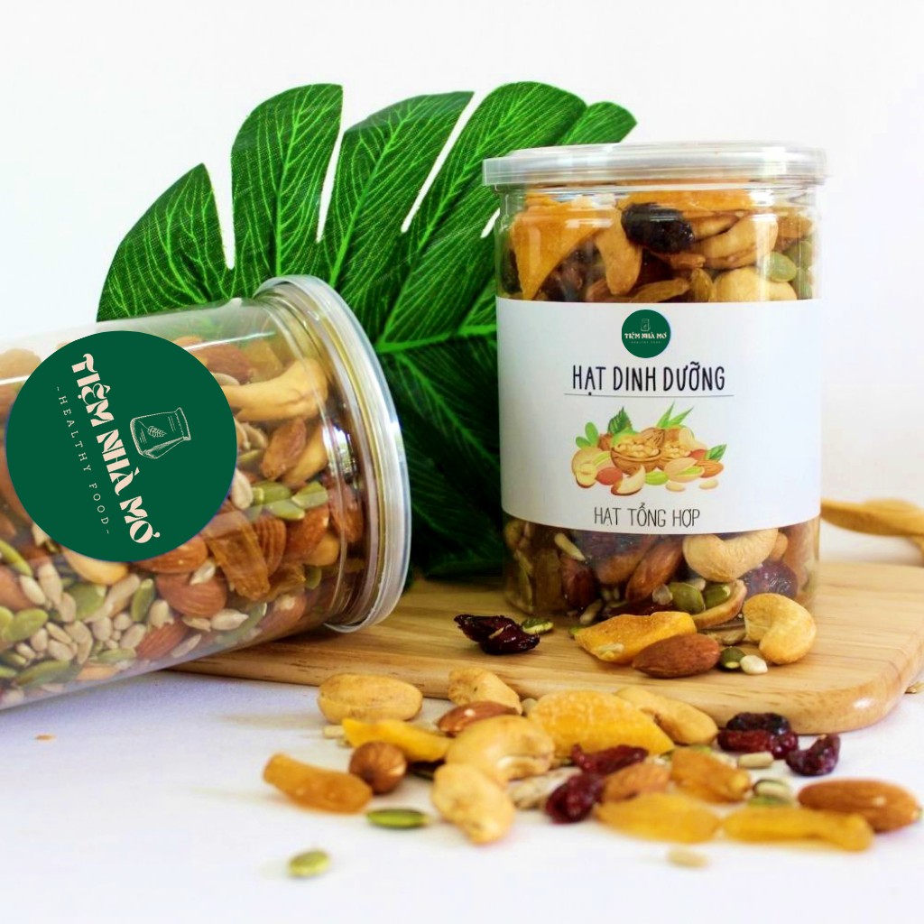 Hạt dinh dưỡng tổng hợp nhiều loại mix trái cây sấy ăn vặt healthy, tốt cho sức khỏe by Tiệm nhà Mơ
