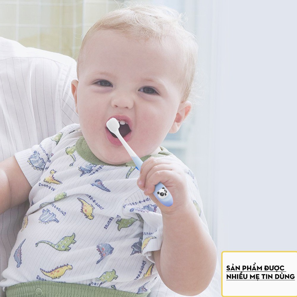 Bàn chải đánh răng lông siêu mịn cho bé tập đánh răng (có hộp đựng)