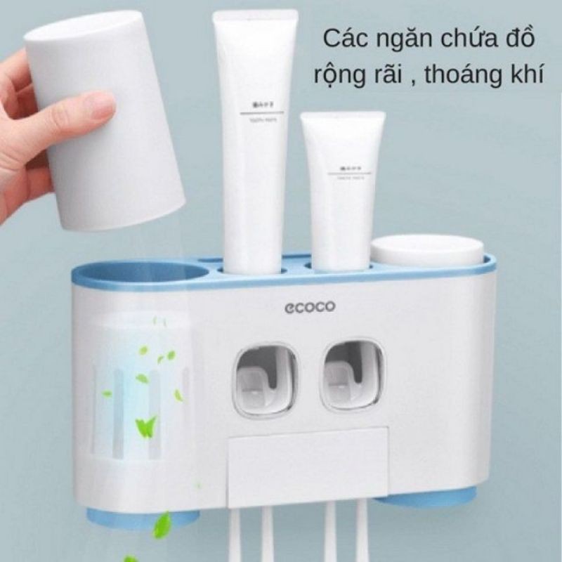 Nhả Kem Đánh Răng Cao cấp ECOCO (kiêm đựng bàn chải) - Sang trọng, Tiện dụng