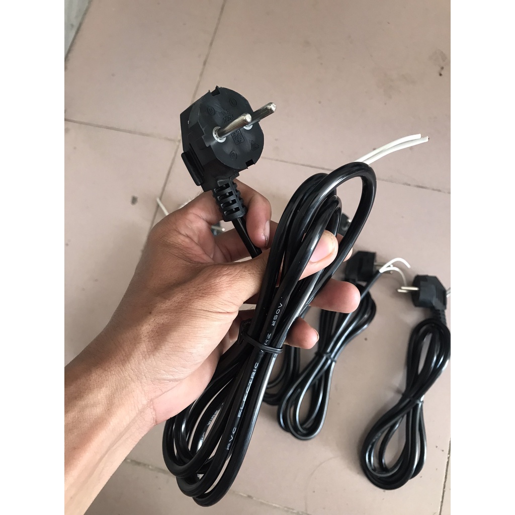 Dây Nguồn 1m6 Dây To Lớn Loại 1, Phích cắm nguyên khối, Dây nguồn dài.