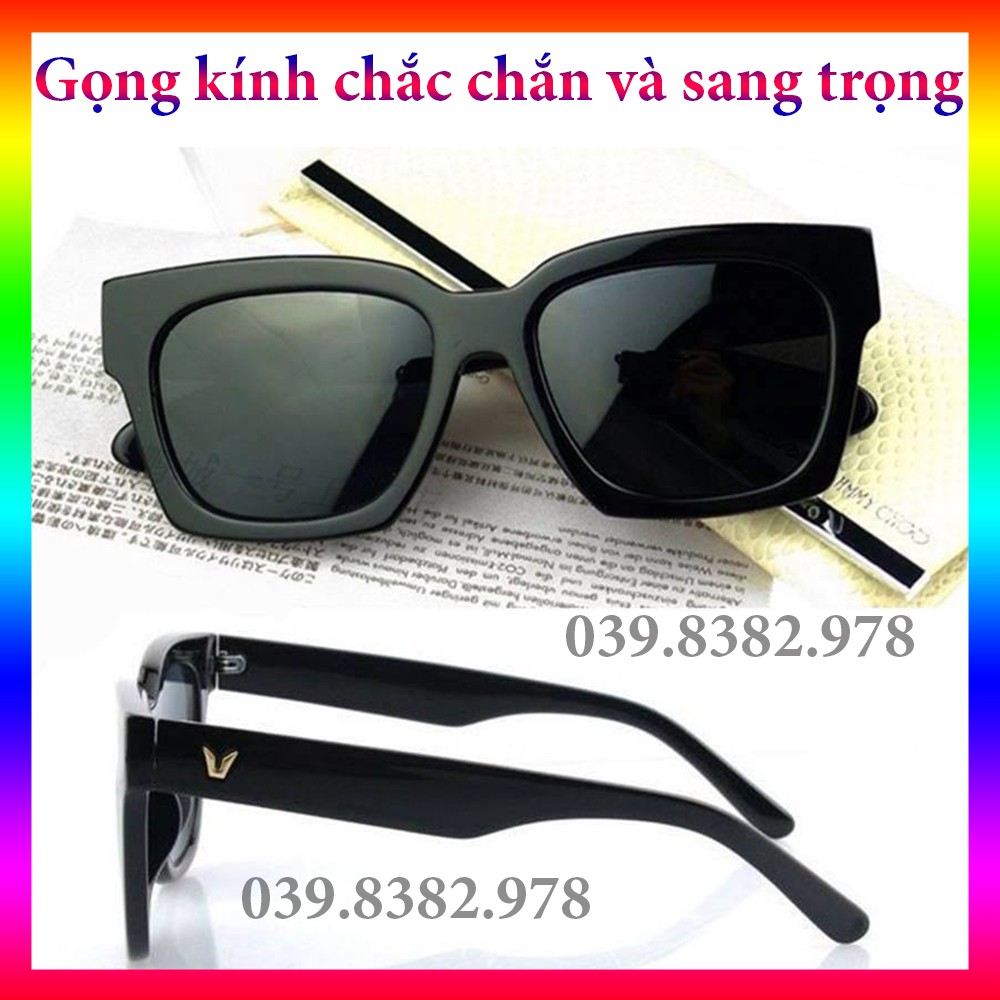 Mắt kính mát đi chơi chữ V Nam Nữ chống nắng tia UV bụi bẩn kiếng râm ngầu đi đường phượt đi biển du lịch