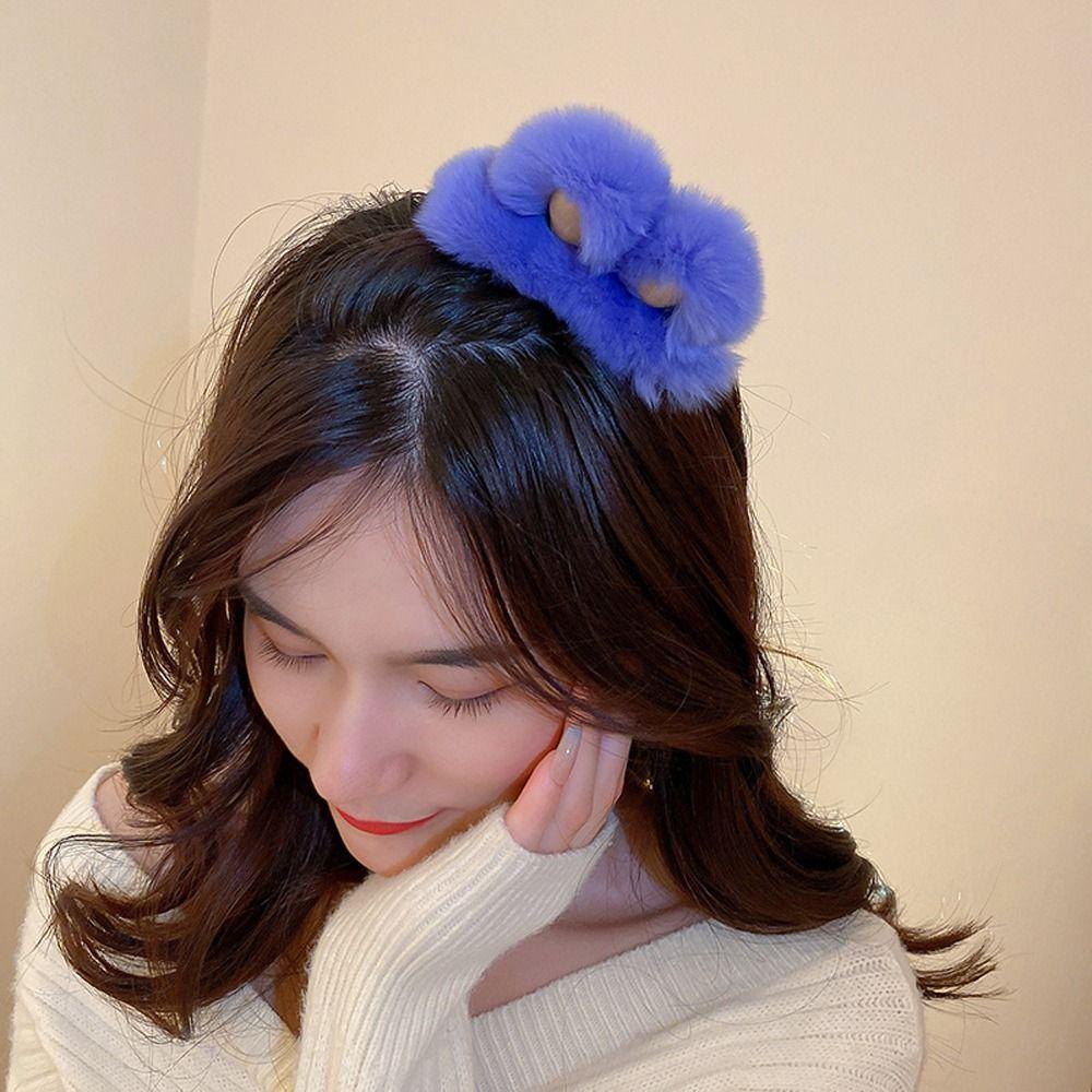 Kẹp Tóc Đuôi Ngựa Bằng Lông Nhung Dễ Thương Xinh Xắn WMES15H