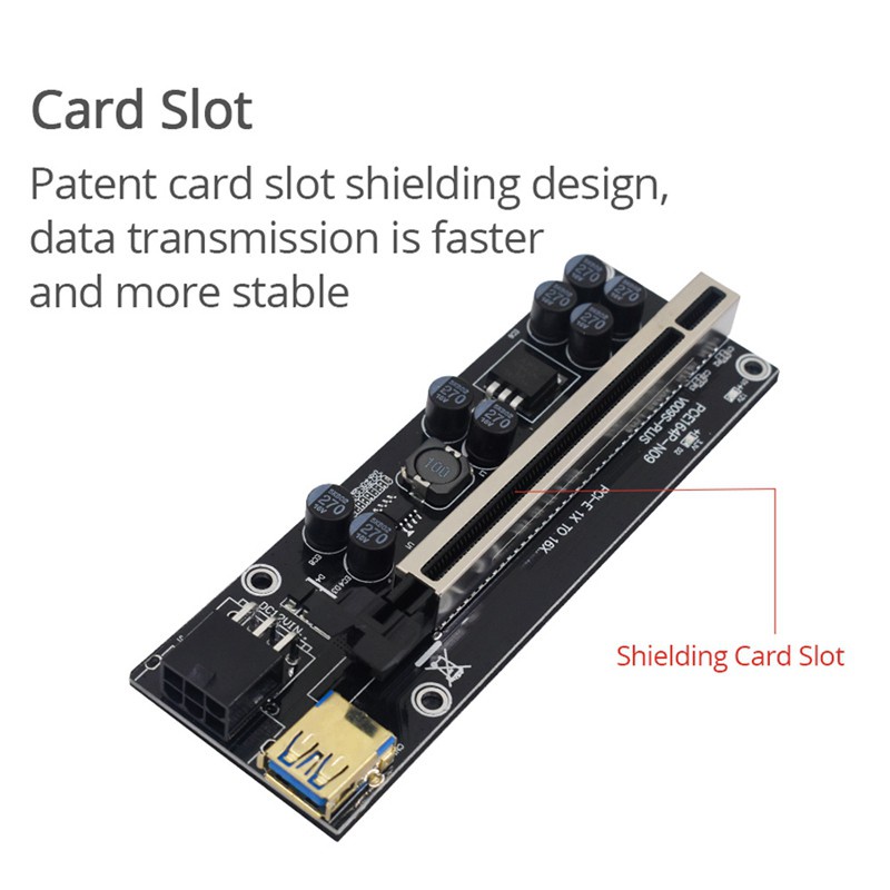 Set 5 Dây Cáp Thẻ 1x Sang 16x Pci-E 0.6m Usb 3.0 Cho Btc Ltc Mining | BigBuy360 - bigbuy360.vn