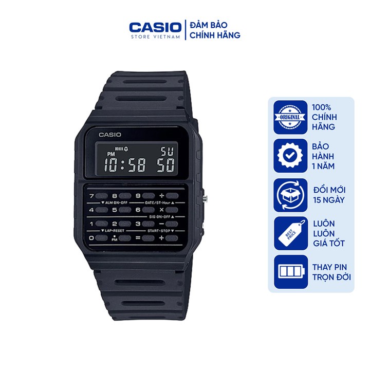 Đồng hồ Nam Casio CASIO CA-53WF, đồng hồ chính hãng, databank mặt máy tính