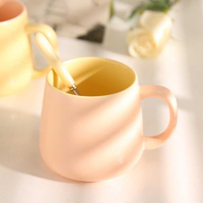 Cốc Sứ Uống Cà Phê Màu Sắc Tương Phản Phong Cách Bắc Âu
