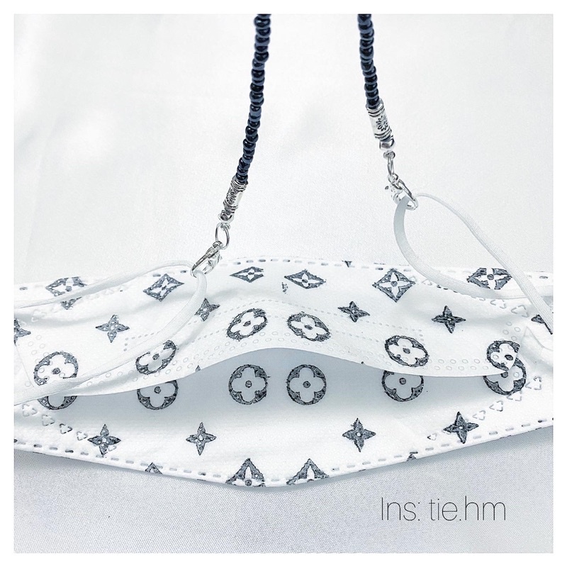 Dây đeo khẩu trang phong cách Hàn Quốc cho nam đen xám chì bóng Mask Straps