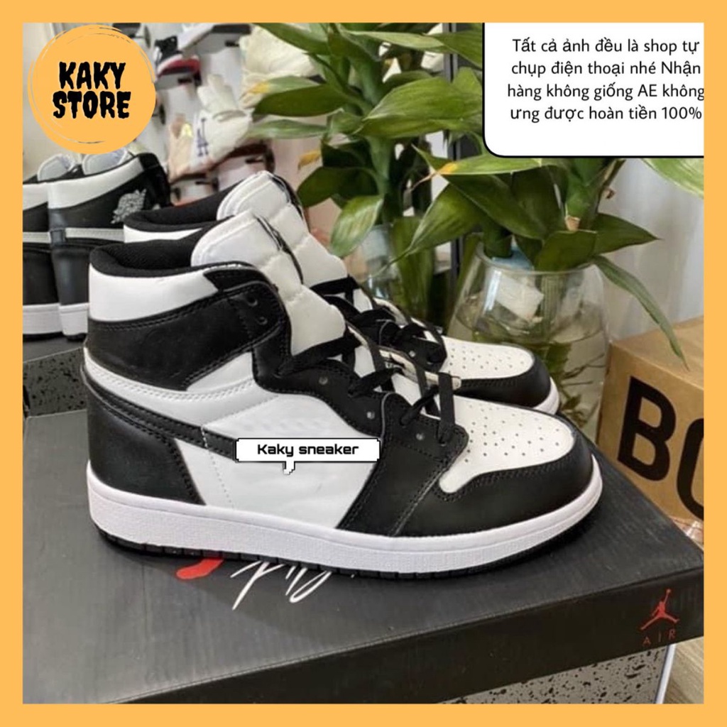 Giày Jordan Cổ Cao Nam Nữ, Giày Thể Thao Sneaker JD Panda Màu Đen Trắng Đế Bằng Siêu Nhẹ Siêu Êm Giày Jordan Cổ Cao Nam