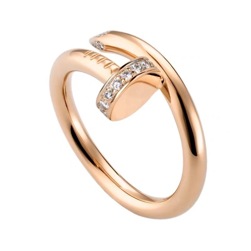 Nhẫn Thép Titan Đính Kim Cương Zircon Đơn Giản