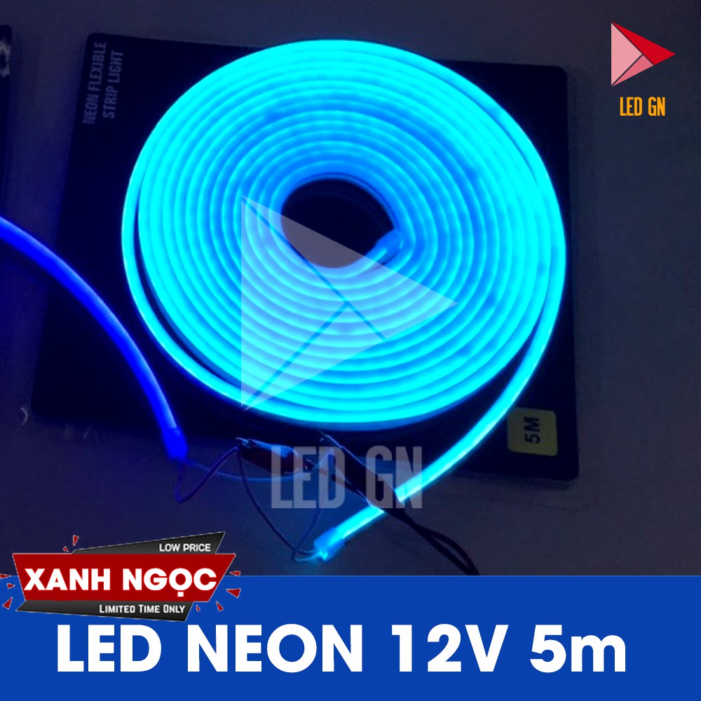 LED Dây Neon Dẻo 12V 5m - Đủ 8 Màu