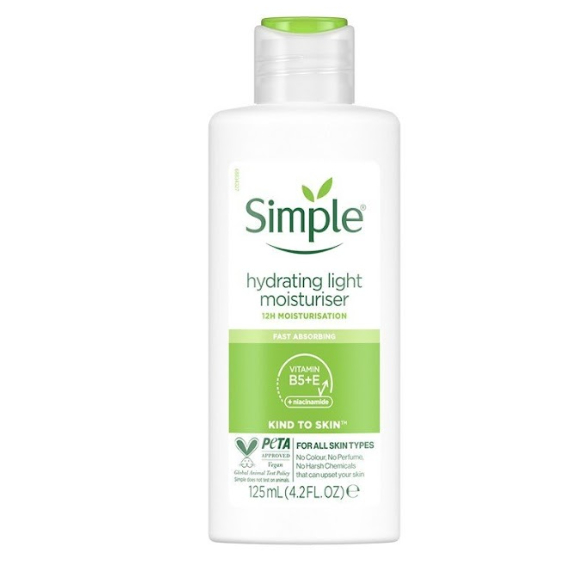 Sữa dưỡng ẩm Simple dịu nhẹ cấp ẩm tới 12giờ 125ml
