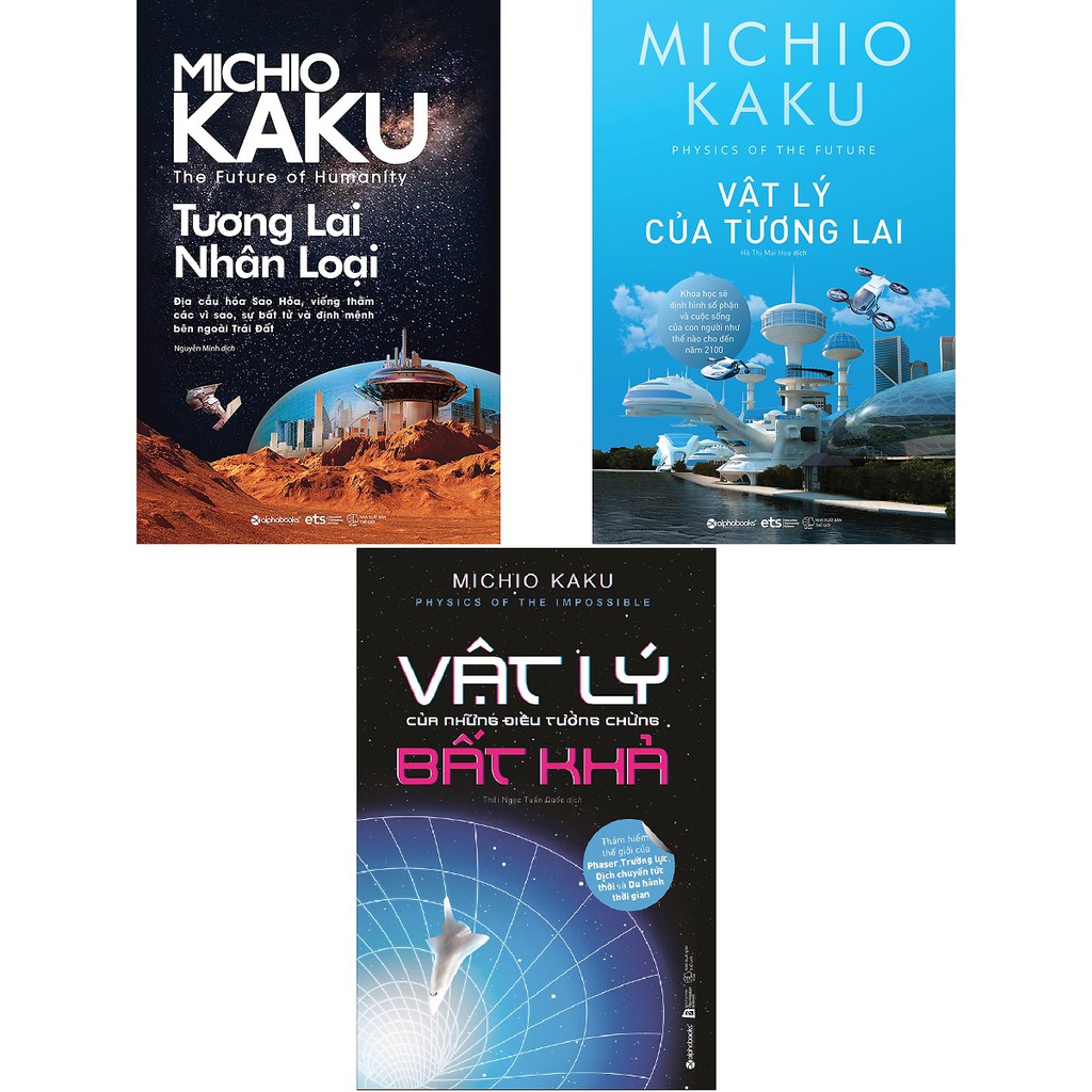 Sách - Combo: Tương Lai Nhân Loại + Vật Lý Của Tương Lai + Vật Lý Của Những Điều Tưởng Chừng Bất Khả (3 cuốn)