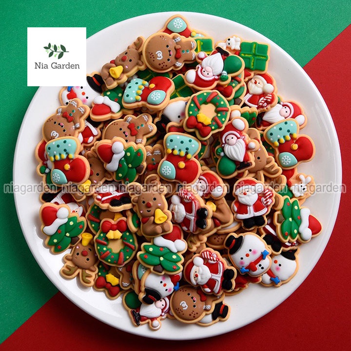 Mô hình tiểu cảnh trang trí chậu cây charm noel decor giáng sinh Nia Garden N5