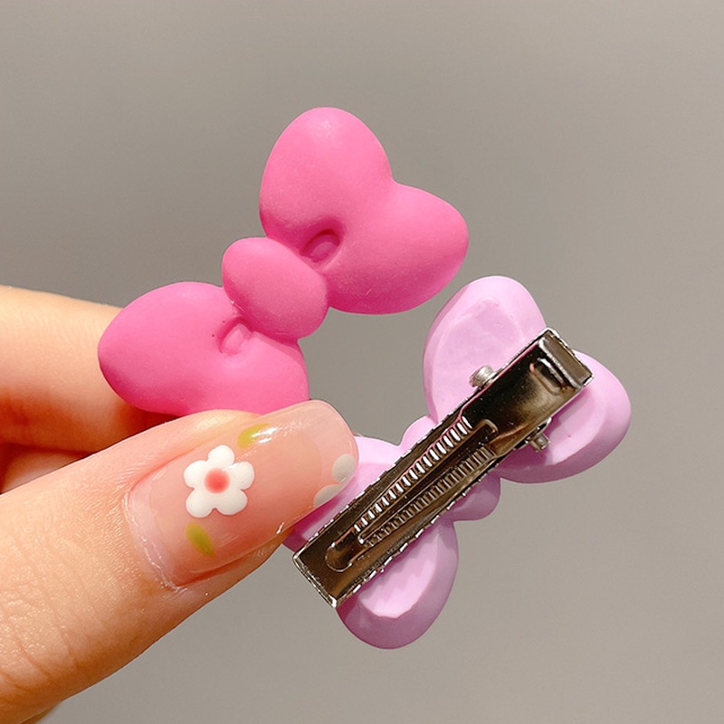 Kẹp Tóc Nơ Màu Kem Dễ Thương Phong Cách Nhật Bản