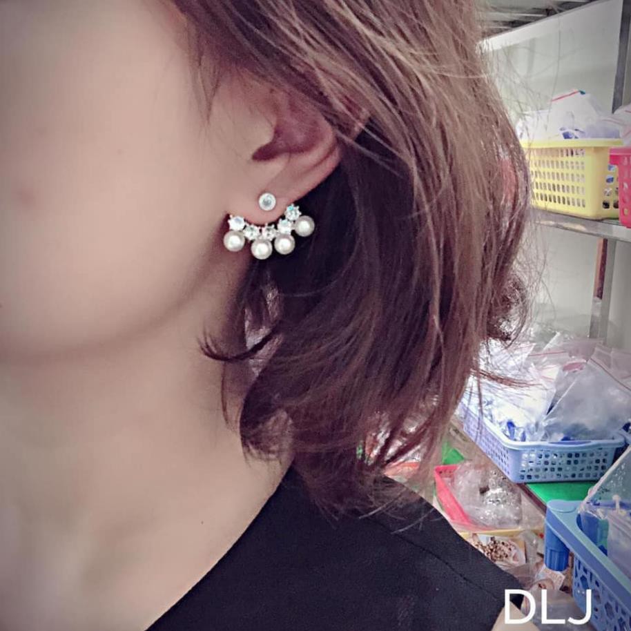 Khuyên tai bạc thật nữ cá tính mẫu chùm nổi bật ms60/ Trang sức bạc JQN