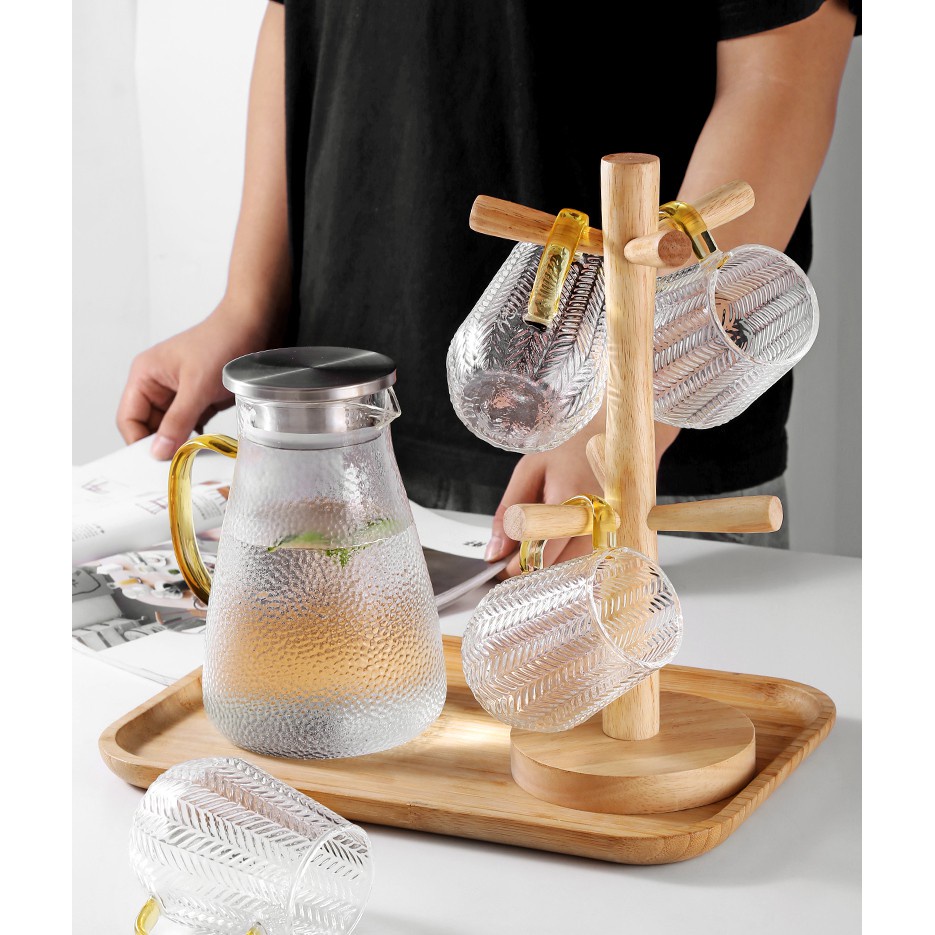 Kệ treo ly- giá treo cốc bằng gỗ tạo hình cây. Trang trí decor nhà cửa