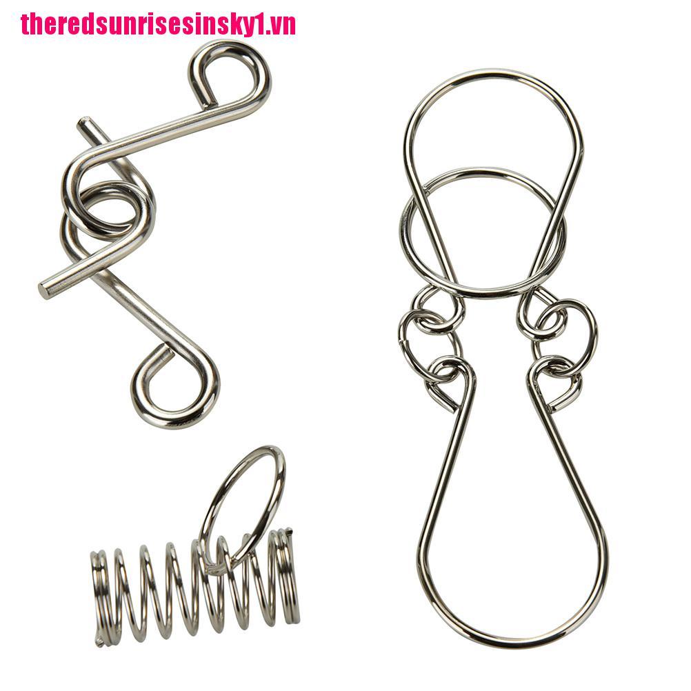 Bộ 8 món đồ chơi vòng mở khóa trí tuệ bằng kim loại cho người lớn và trẻ em