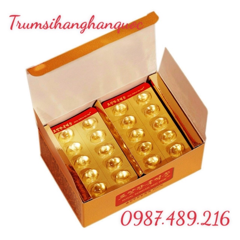 Viên Tinh Dầu Thông Đỏ Hoàng Gia Hàn Quốc - Royal Korean Red Pine, Hộp 120 viên [ HÀNG NHẬP CHÍNH HÃNG]
