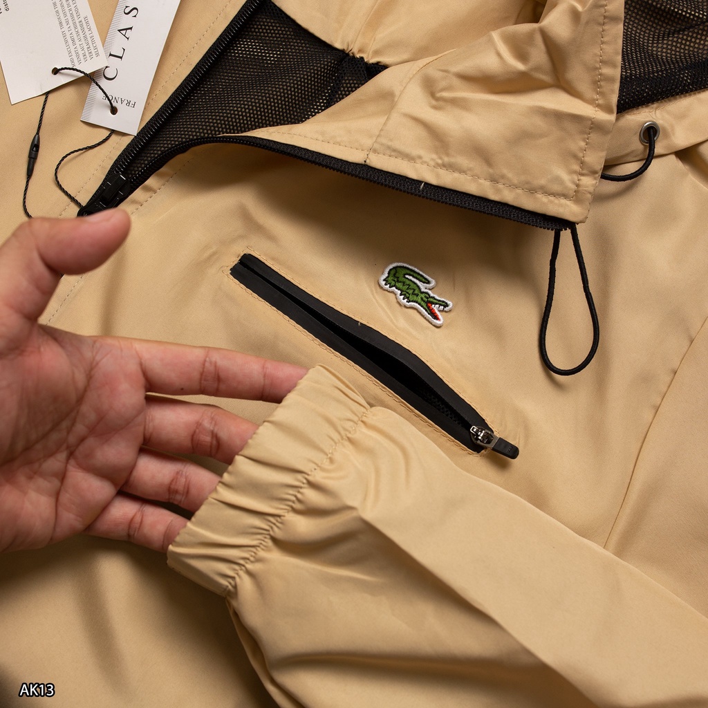 Áo khoác thể thao nam vải gió 2 lớp Lacos.te  - áo khoác nam