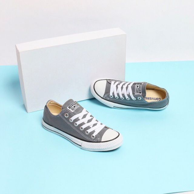 Giày bata nam cổ ngắn classic màu sắc cá tính ( xám )