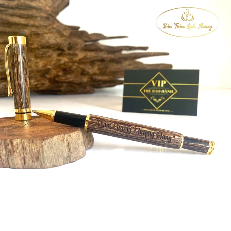 Bút Ký Trầm Hương - BẢO TRẦM LINH HƯƠNG Phong Thủy Sánh Chìm Cao Cấp Dành Cho Doanh Nhân Sang Trọng Đẳng Cấp - Quà Tặng