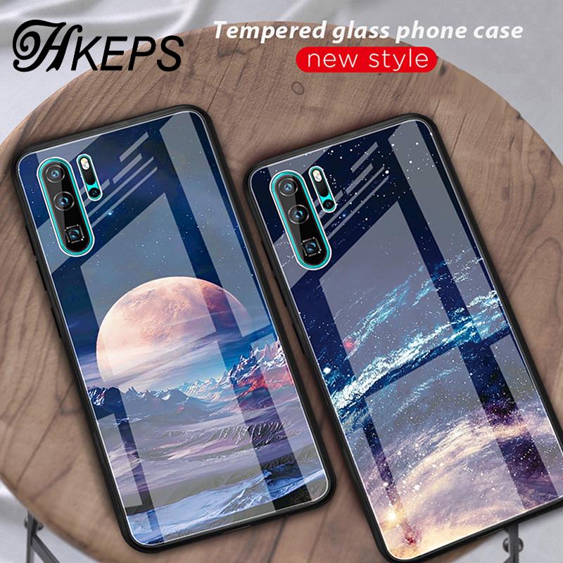 Ốp điện thoại mặt kính cường lực tuyệt đẹp dành cho Samsung Galaxy A70 A50 A30 A10 M20 S10 plus