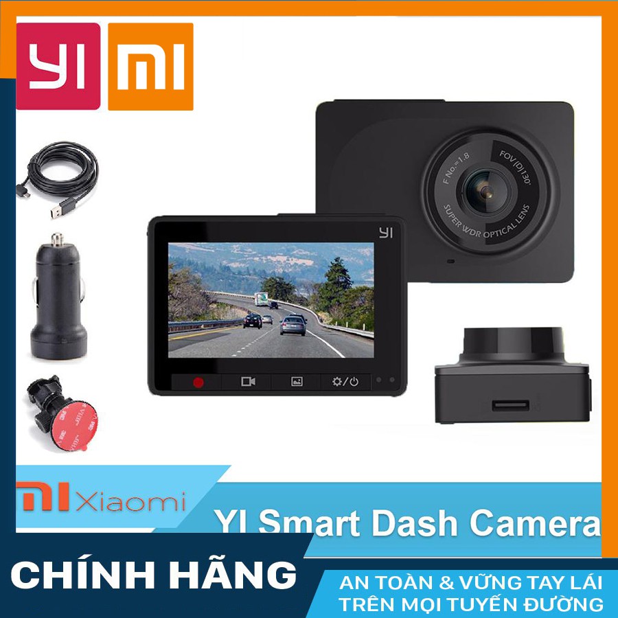 Camera hành trình  Xiaomi Yi Smart Car 1296P - Wifi - Tiếng Anh - hàng chính hãng