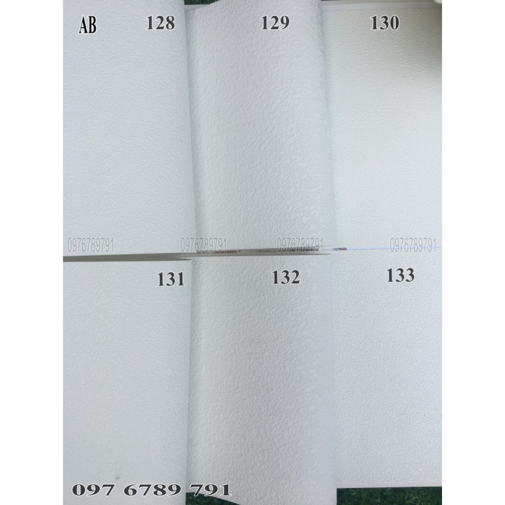 Giấy Dán Tường Hàn Quốc Màu Trắng Cao Cấp Vân Sơn  Cho Phòng Ngủ Phòng Khách Khổ 1.06m x 15.6m