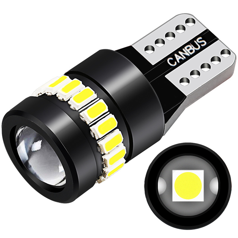 Set 2 đèn LED tín hiệu T10 18SMD 3014 Canbus 12V 6000K cho xe hơi