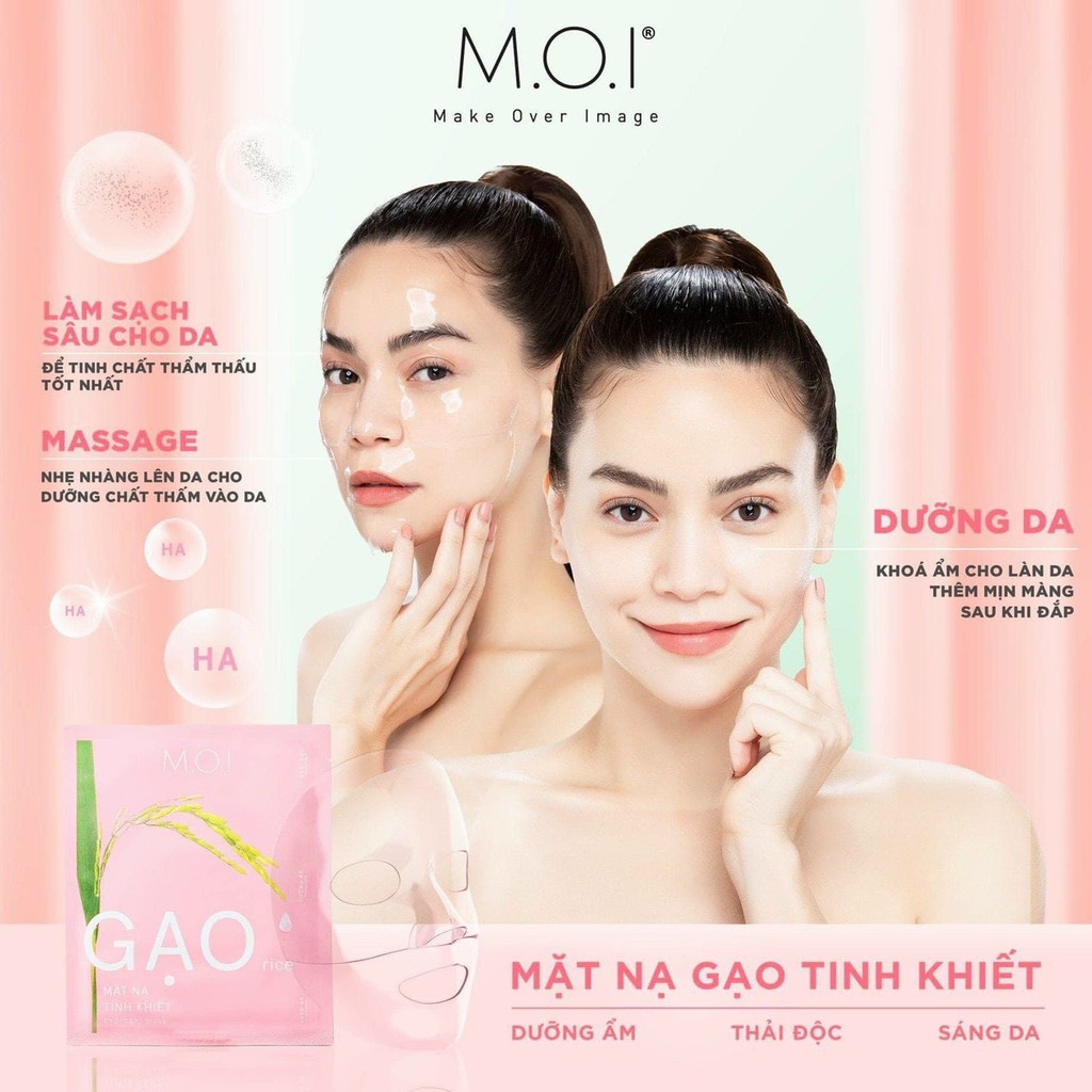 [KHUYẾN MÃI SẬP SÀN] MẶT NẠ GẠO TINH KHIẾT M.O.I COSMETICS HỒ NGỌC HÀ (PHIÊN BẢN MỚI)