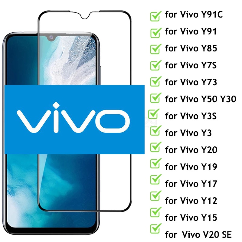 Kính cường lực bảo vệ toàn màn hình thích hợp cho Vivo Y1S Y3S Y11 Y11S Y12a Y12S Y12i Y20 Y20G Y20A Y28 Y30 Y30G Y31S