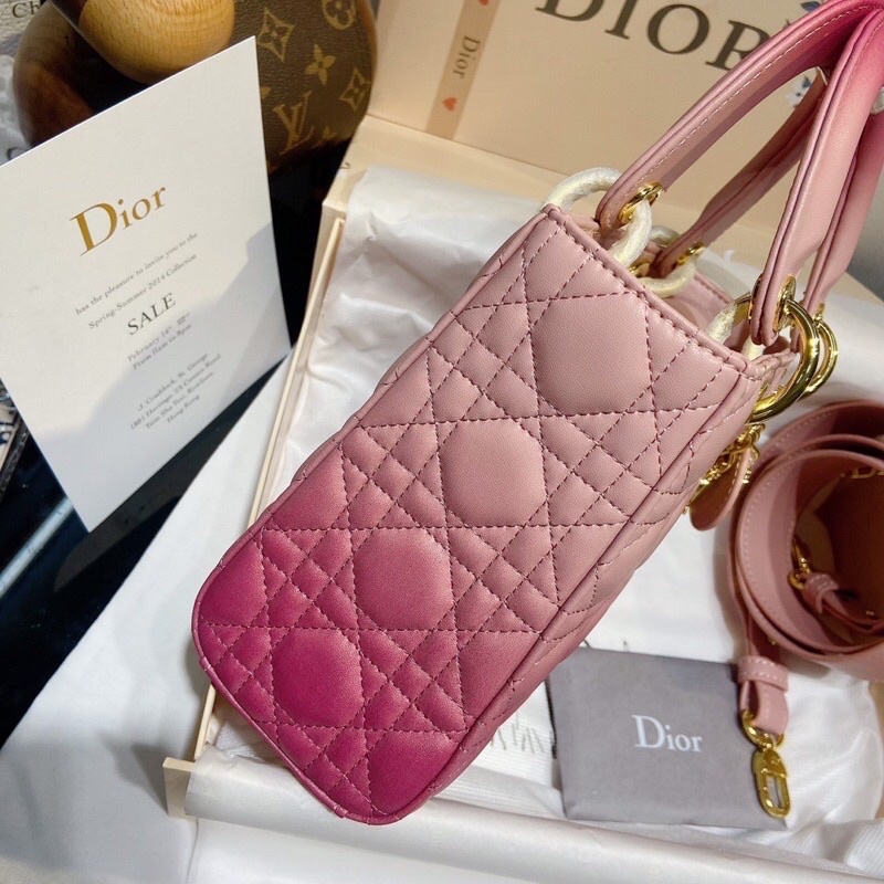 Túi xách nữ Dior lady 5 ô pha màu - dior loang