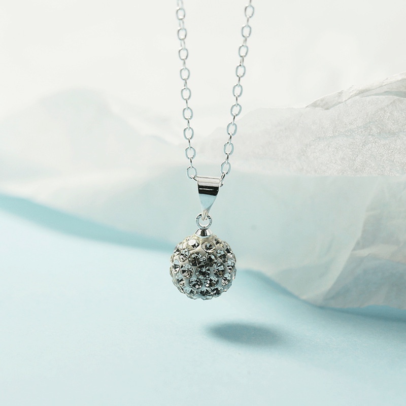 Dây chuyền 211014 mặt tròn đính đá zircon thời trang sang trọng