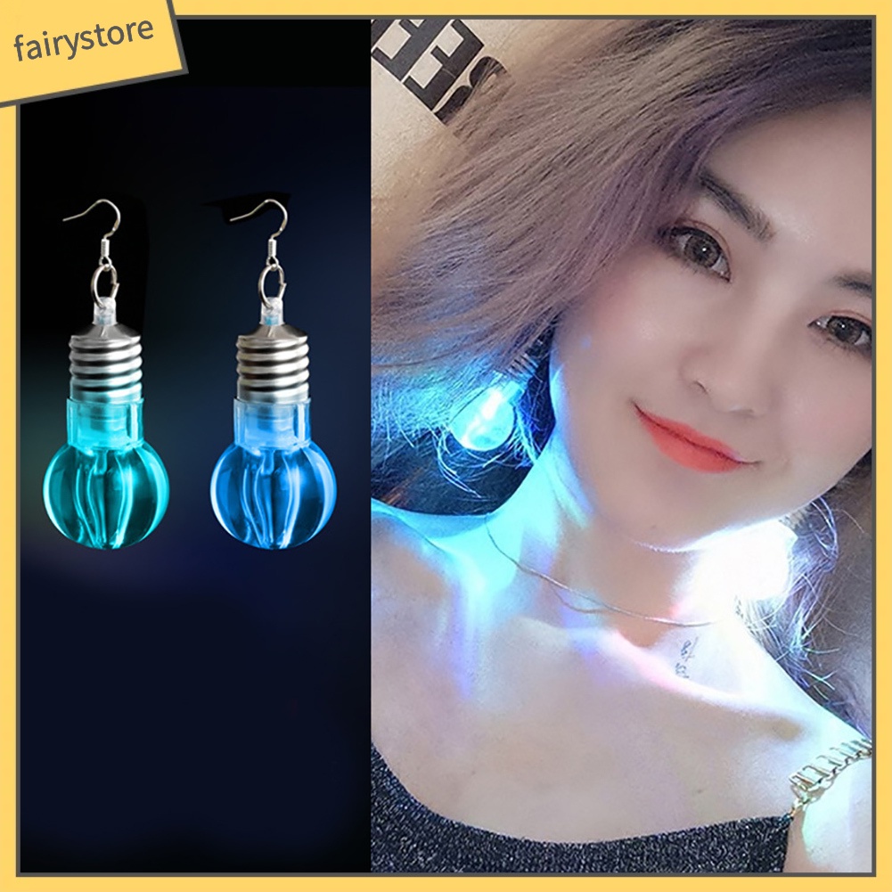 Hoa Tai Hình Bóng Đèn Led Độc Đáo