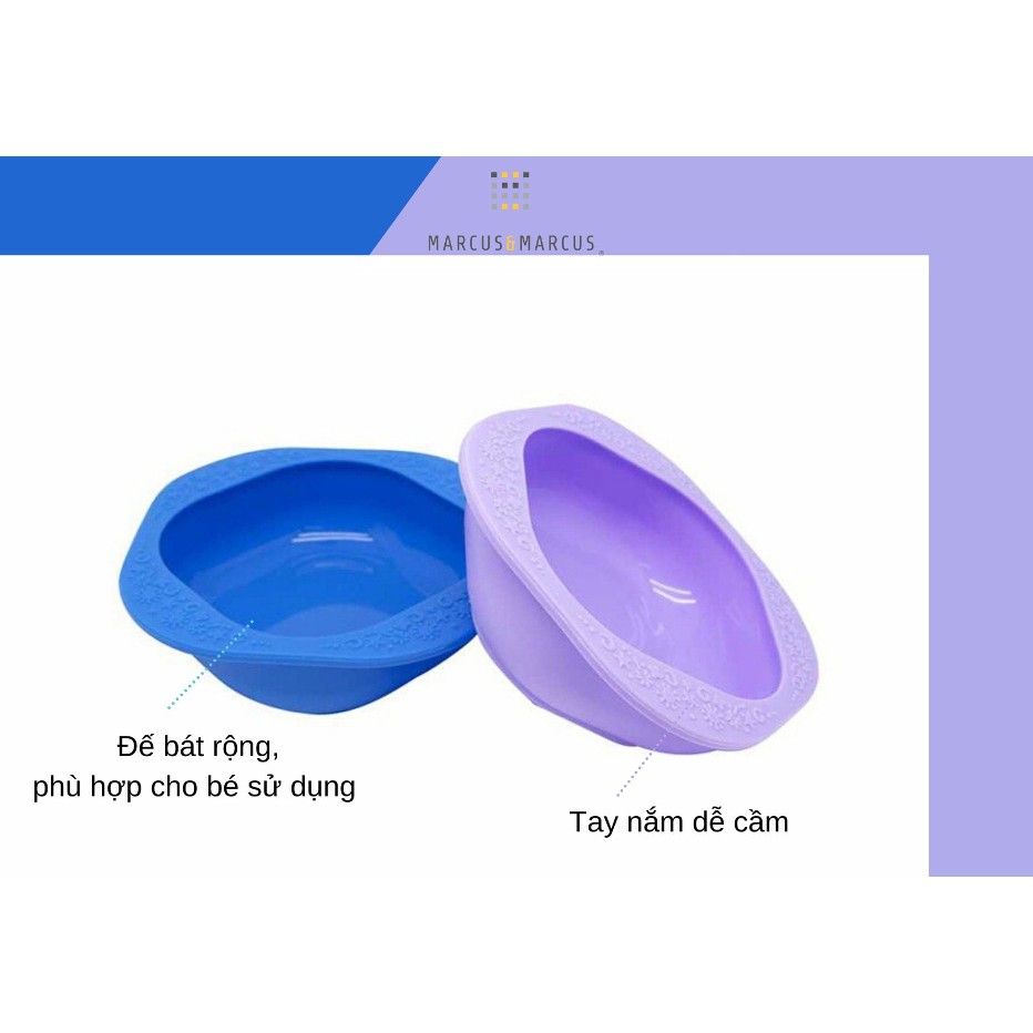 Bát ăn dặm silicon set 2 cái cho bé Marcus &amp; Marcus - Willo &amp; Lucas