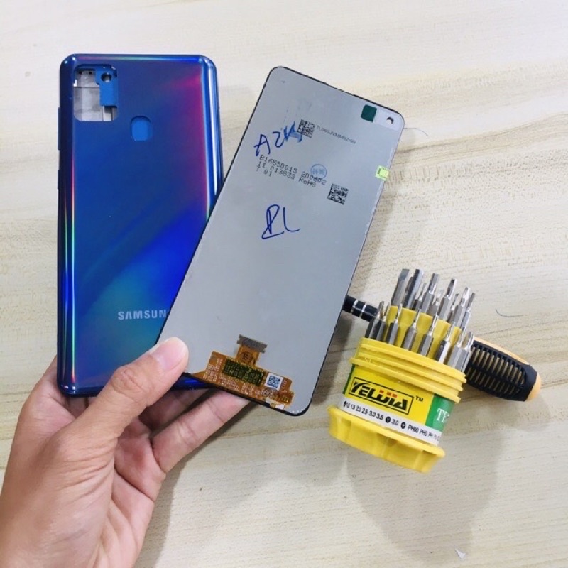 Combo Màn Hình + Bộ Vỏ Sườn SamSung A21 ZIN Hàng Cao Cấp ( Tặng bộ vít )