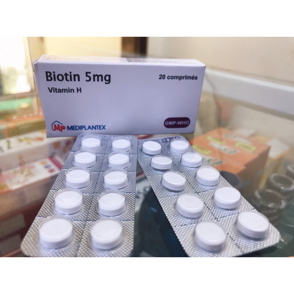 VITAMIN H Biotin 5mg Hộp 20 Viên