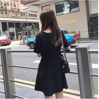 Đầm Dress Nữ Ulzzang đen ( Ảnh thật)