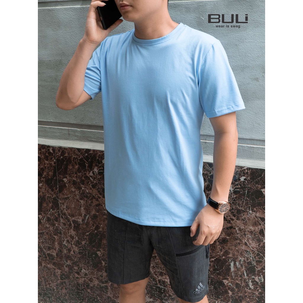 Áo phông nam cộc tay, áo thun cổ tròn co dãn, chống bai,xù PHÔNG TRƠN | BigBuy360 - bigbuy360.vn