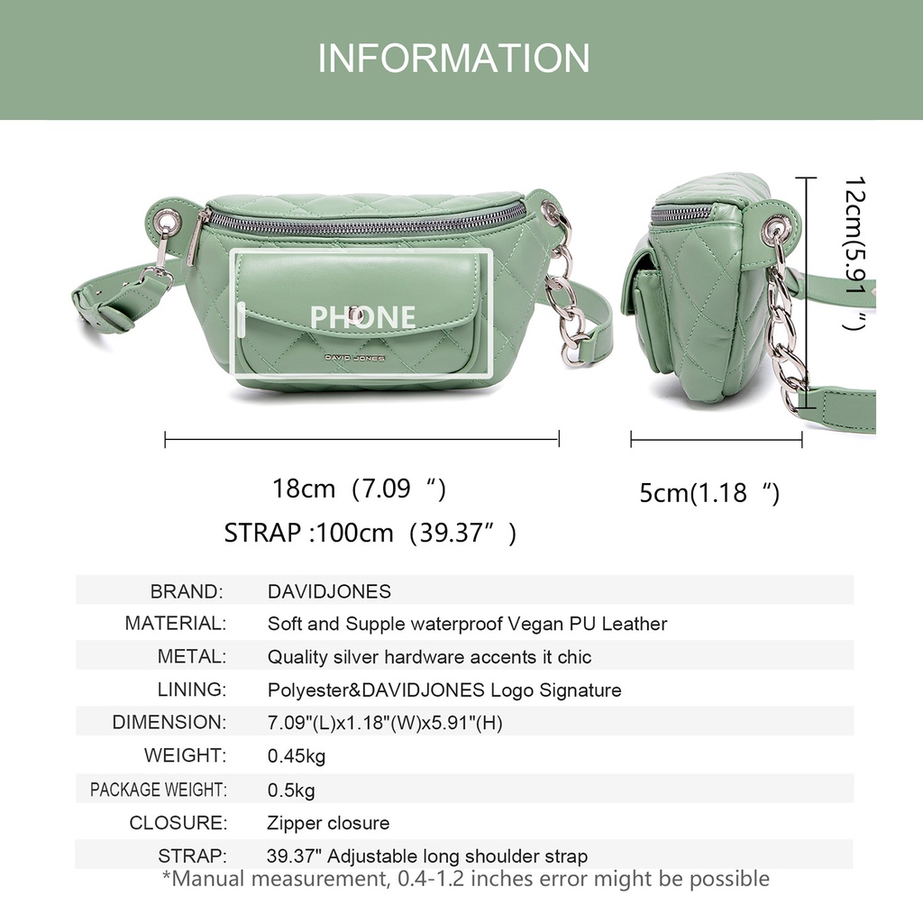 Túi đeo chéo DAVID JONES thời trang nữ tính