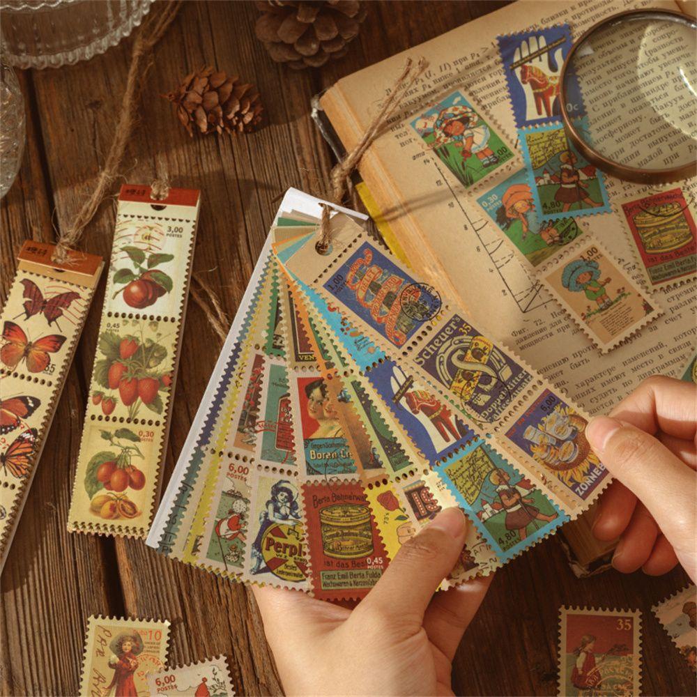 Bộ 45 Hình Dán Trang Trí Nhật Ký Phong Cách Retro