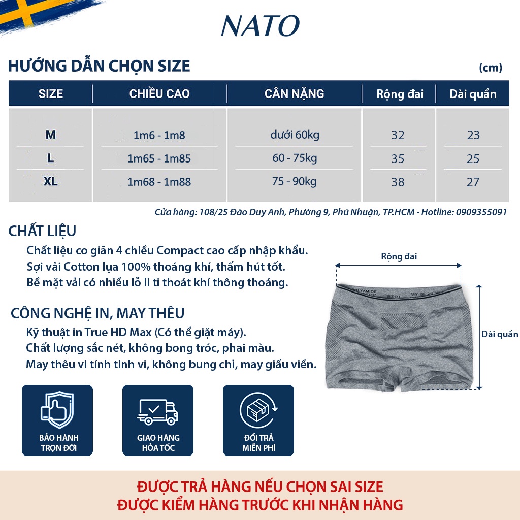 Quần Lót LỖ Nam Vải Cotton 100% Thun Lạnh Lưới Lỗ Cao Cấp Màu Đen Xám Trơn Boxer Sịp Đùi Tam Giác Xì Lip Sì Co Giãn NATO