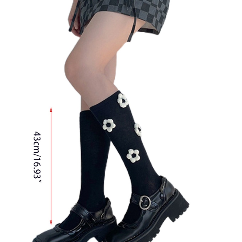 Tất Len Dệt Kim 3D Phong Cách Lolita Xinh Xắn Cho Nữ