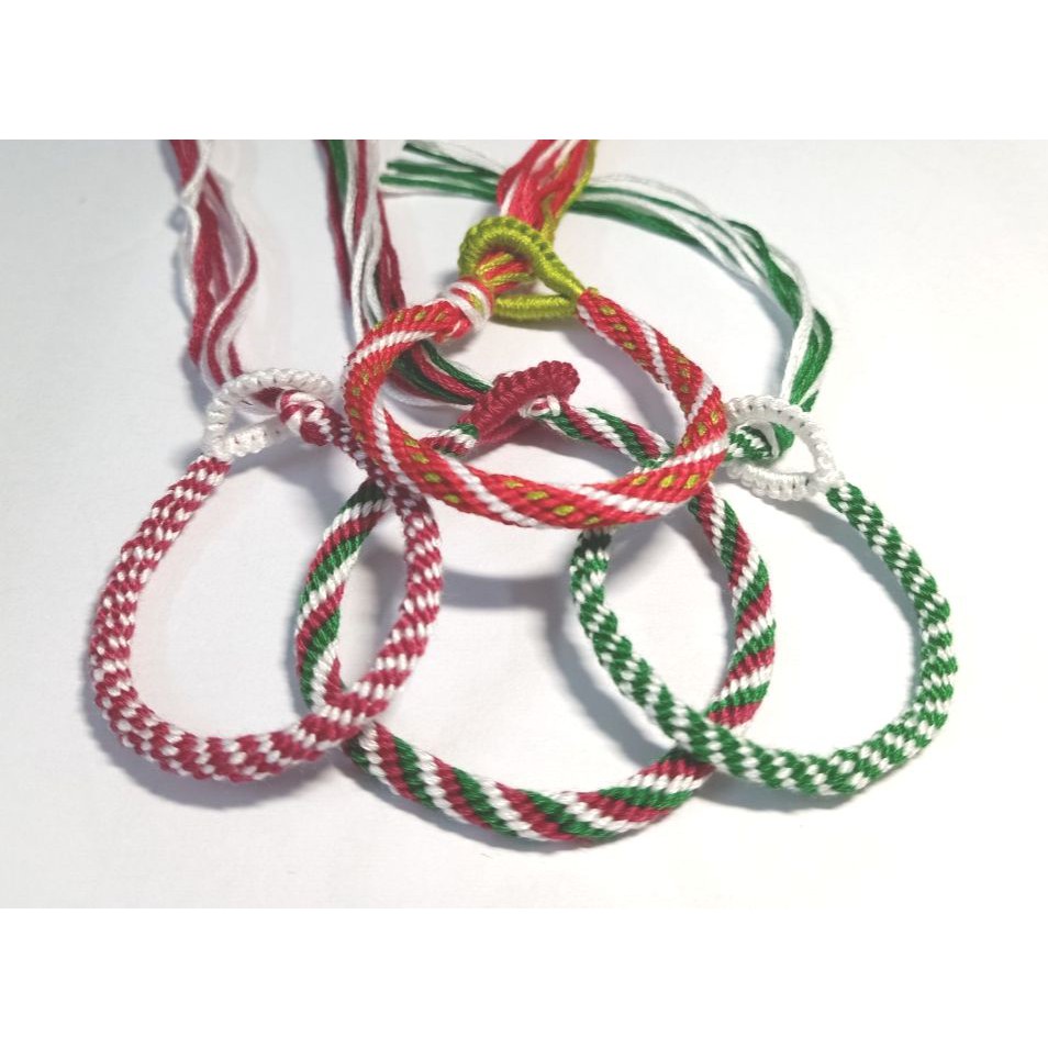 Vòng tay vòng chân may mắn-Christmas- Noel-Xmas-Wendy- Friendship bracelet-tình bạn handmade DIY